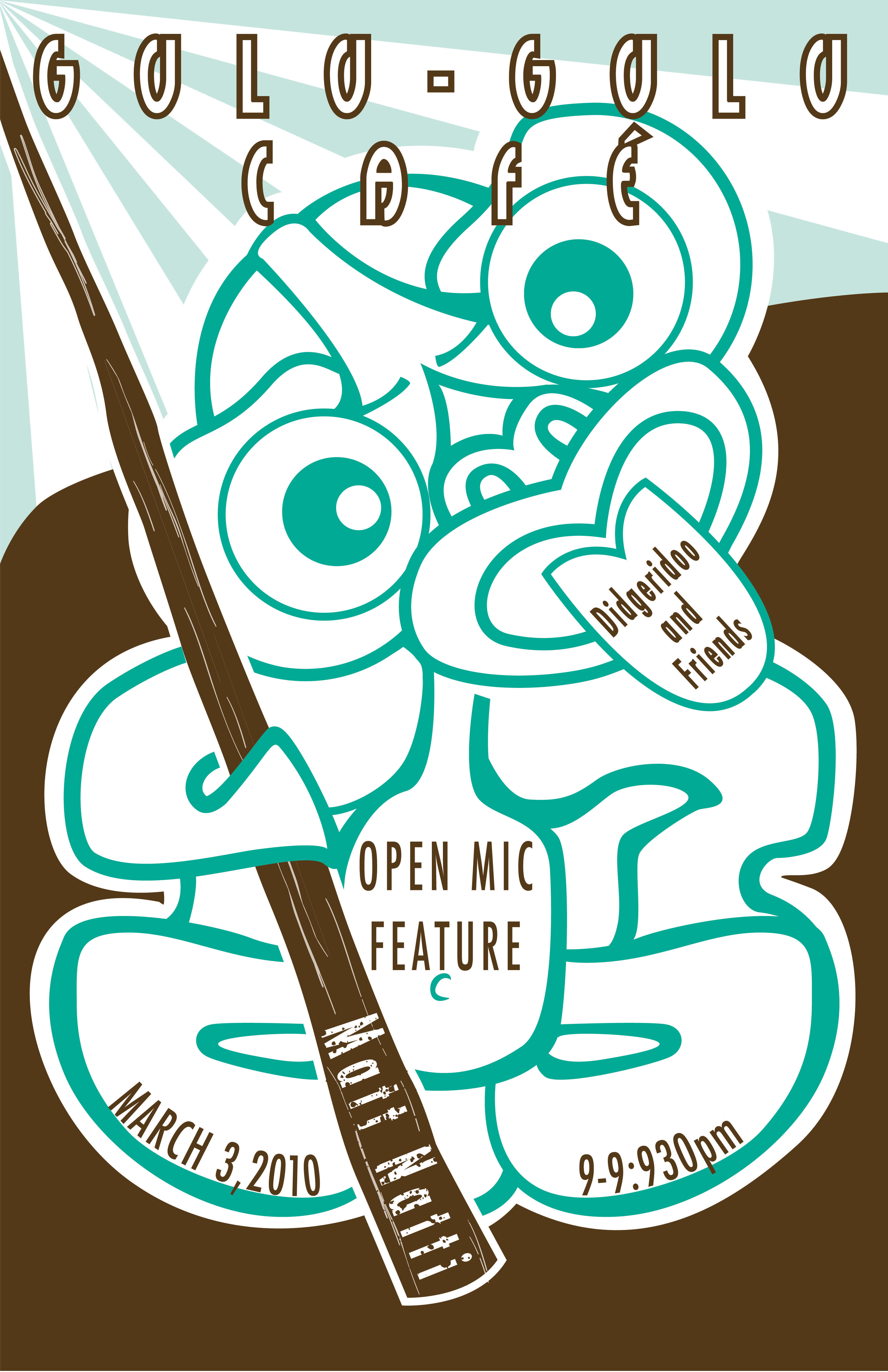 Matt Natti Gigi Poster - Maori didgeridoo illustration