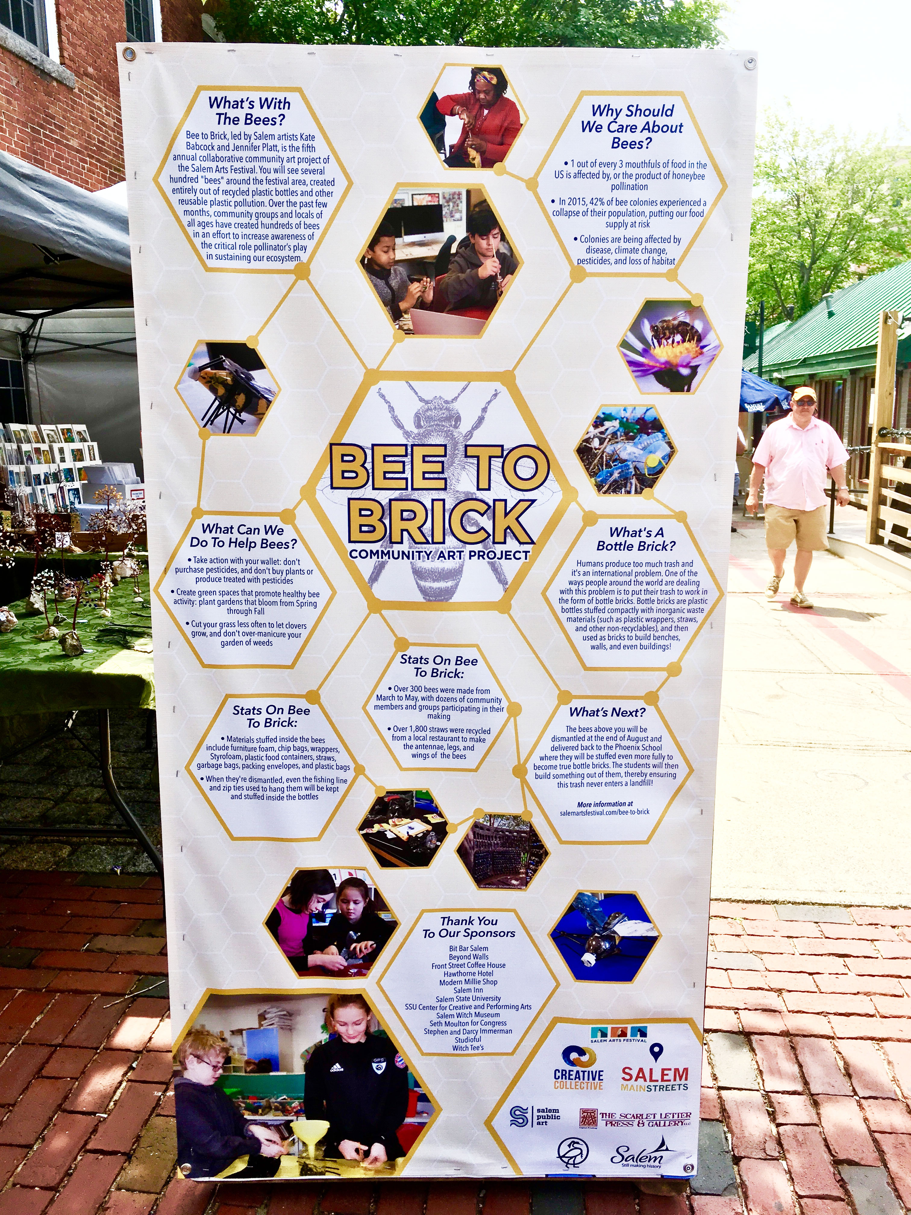 Salem Arts Festival "Bee to Brick" Poster design